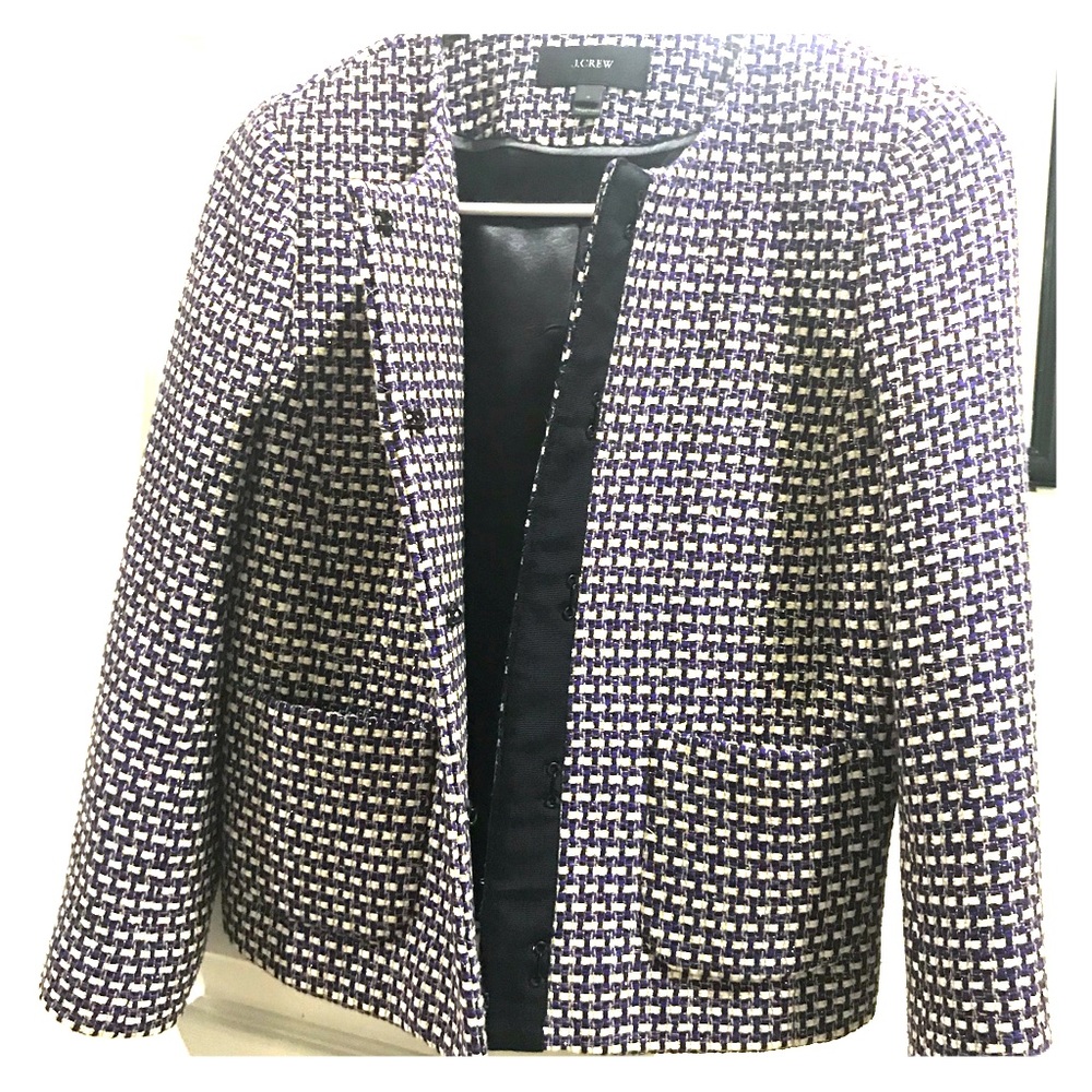 J. Crew Navy Tweed Jacket